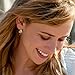 VISSUX Gold Hoop Earrings, Delicate Oval Chunky Gold Earrings for Women, Fashionable Exquisite Statement Gold Hoop Earrings Jewelry Gift (GoldB-Stainless steel)