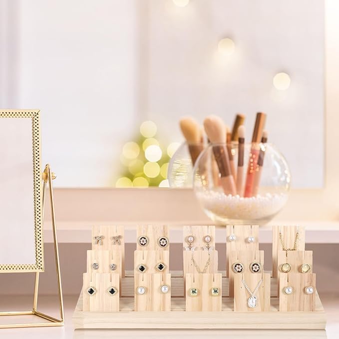 Image of Jewelary Boxes (15 Earring Card Stand Wooden)