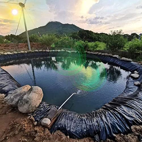Fish Pond Liner 9.8X26Ft 13X19.7Ft 23X29.5Ft 29.5X32.8Ft Hdpe Heavy Duty Pond Liners, Black Garden Pool Membrane Tarp For Koi Ponds, Waterfall, Stream, Fountains And Water Gardens ( Size : 7X9M(23X29. #TOP3