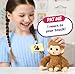Little Live Pets Baby Monkey Minis – Pepi Peach. Interactive Pet Toy. 20+ Sounds & Reactions. Soft Brown Fur, 7.4