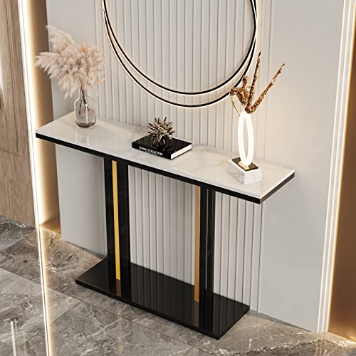 Console entrée marbre pierre frittée 118cm FATIVO