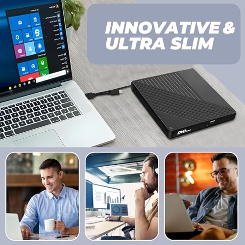 Unidad externa 5 en 1 para CD y DVD portátil para laptop miniatura 6