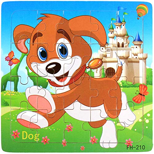 Wooden Jigsaw Puzzles for Kids Ages 3-5 Year Old 20 Piece Animals Colorful Wooden Puzzles for Toddler Children Learning Educational Puzzles Toys for Boys and Girls (6 Puzzles) - Thumbnail 6