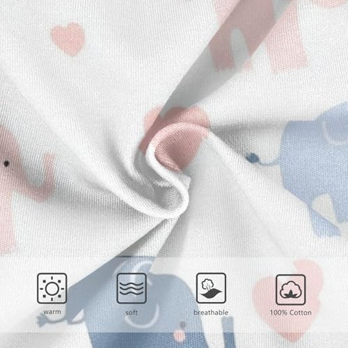 Wusikd Cute Elephants Boys' Underwear Cotton Pink Hearts Boys Briefs Soft Toddler Underwear 2T3