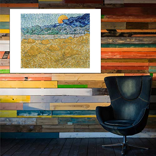 Impression d'art encadrée Vincent Van Gogh Paysage du soir lune XL - 6