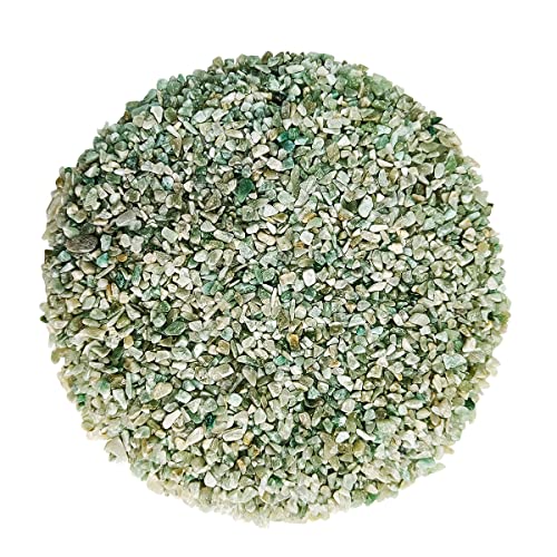 Image of Reiki Healing Green Aventurine Crystal Chips for Vastu 500 Gm | Gemstone Chips for Home Decor Items | Colorful Chips for Resin Art Flower Vase Aquarium Fish Tank Garden
