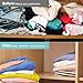 OKPOW Acrylic Shelf Dividers for Closet Organization: 8 Pack Tall Durable Clear Shelves Separators for Clothing Adjustable