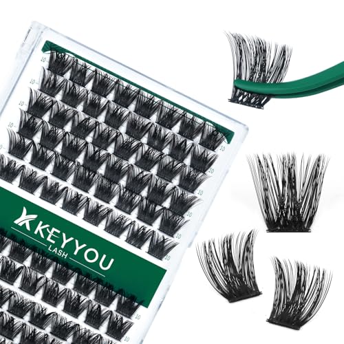Image of KEYYOU Lash Clusters Eyelash Clusters Wispy Volume D Curl 10mm Y02