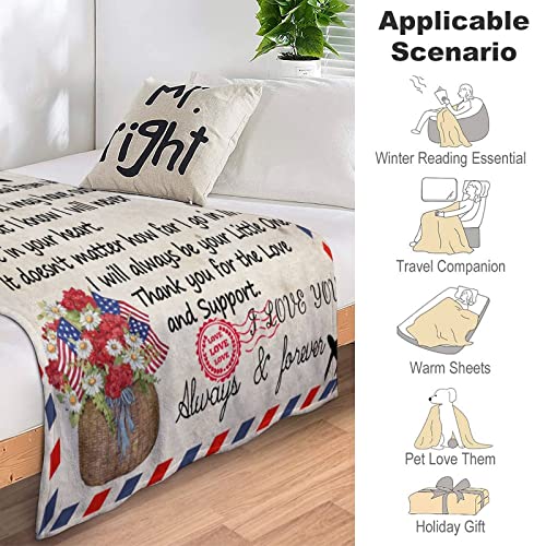 Envelope Blanket For Mom,To My Mom Blanket,Unique, Ultra-Soft Flannel Throw Blankets For Holiday Birthday For Bed Sofa Camping 50X40Inch #TOP5