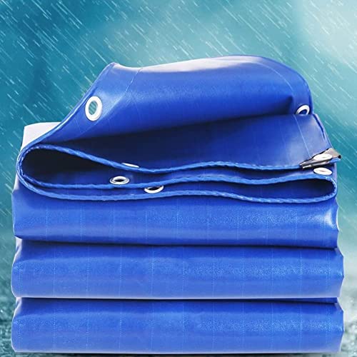 PHLEPS Foldable Fish Pond, Temporary Waterproof Canvas Holding Tank, 0.5mm Heavy Duty Tarp Water Storage Pool for Saltwater Fish, Koi Turtles with Drain (Color : Blue, Size : 0.6x1x1m)