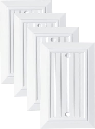 Miniatura 21 de Placas de pared clásicas de panel blanco puro, cubiertas de interruptor de luz, cubiertas de enchufes eléctricos, placas de interruptor de varias