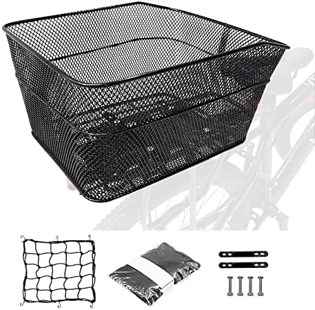 Versatile Bike Basket for Adults - Stylish and Durable Front & Rear Bicycle Basket Combo with Easy Installation (Bike Basket)