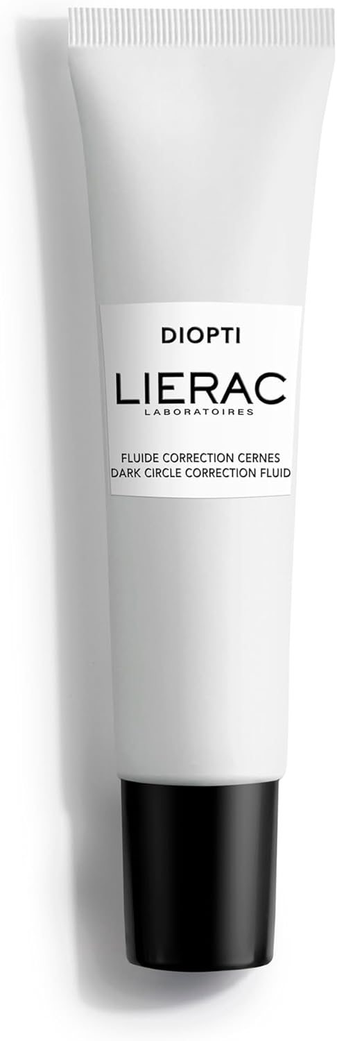 Lierac Diopti Fluido Contorno Occhi Correzione Anti Occhiaie Illuminante con Peptidi Anti Luce Blu, con Vitamina C Stabilizzata per Tutti i Tipi di Pelle, Formato da 15 ml