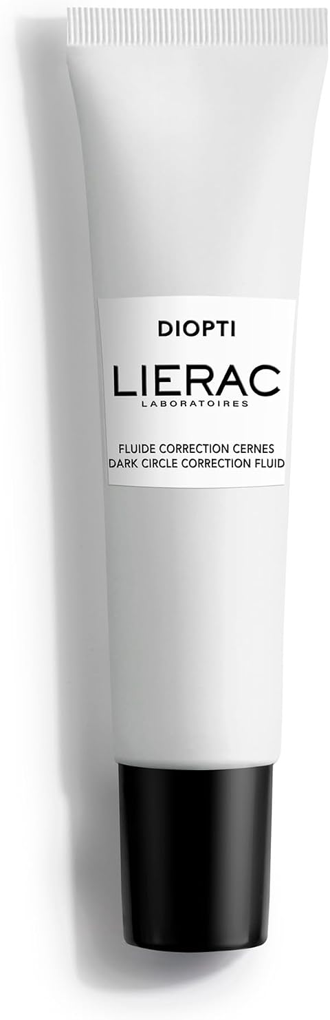 Lierac Diopti Fluido Contorno Occhi Correzione Anti Occhiaie Illuminante con Peptidi Anti Luce Blu, con Vitamina C Stabilizzata per Tutti i Tipi di Pelle, Formato da 15 ml
