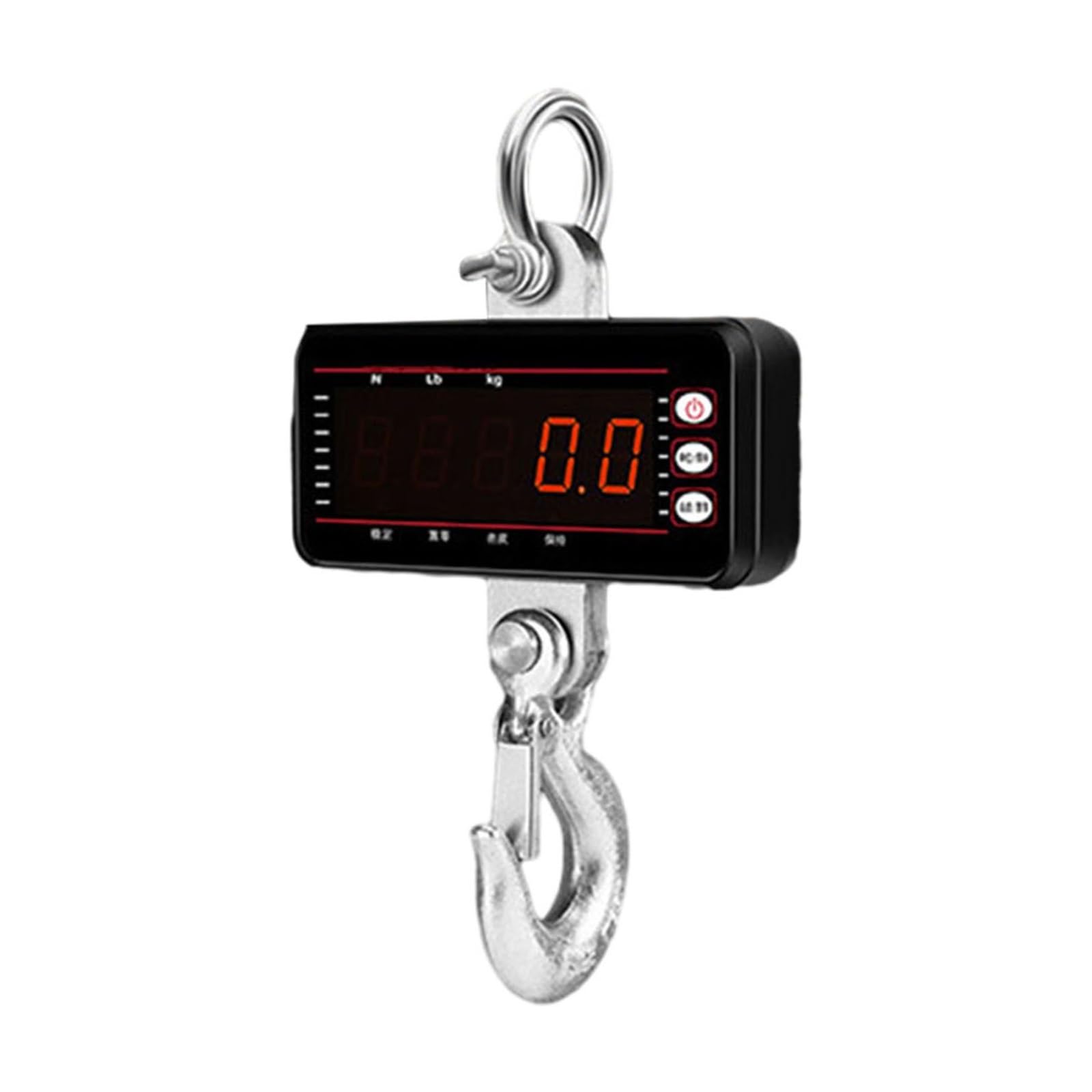 Bilancia digitale sospesa con gancio for gru, bilancia da 1500 kg, telecomando, display a luce rossa a LED, tavolo,Multiuso(Noir)
