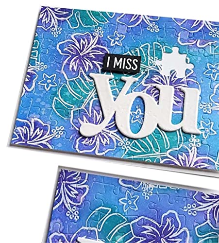 Ammsochy Cutting Dies Rectangular Metal Stencils Scrapbooking Tools Diy Craft Carbon Steel Embossing Template For Paper Card Making Album Arts Crafts Supplies (Hearts And Puzzles Set) #TOP5