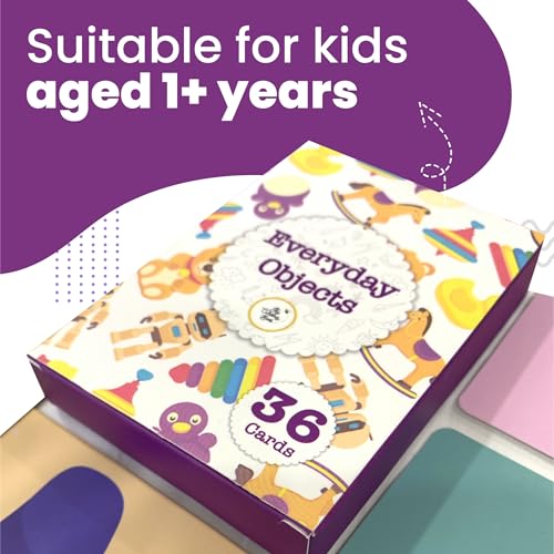 Image of Everyday Objects | 36 Laminated Anti-Glare Flash Cards | Montessori Inspired Fun & Easy to Learn Toys for Kids
