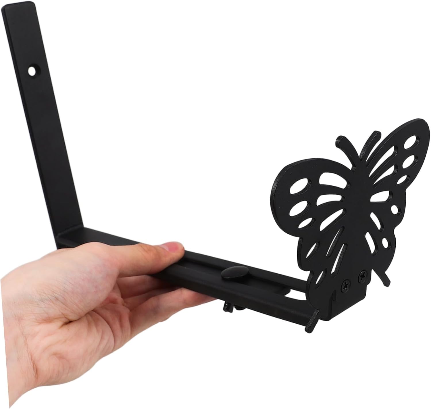 HANABASS Butterfly Planter Box Bracket for Railings Sturdy Flower Pot Holder Installation for Windows Balconies and Outdoor Spaces