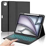 Ya en manzanajugosa.com: IVEOPPE Teclado para iPad Air 13 Pulgadas M4 2026/M3 2025/M2 2024 con Touchpad, Funda Cover Keyboard Retroiluminado de 7 Colores Español Ñ Bluetooth Desmontable para iPad Pro 12.9 3-6 Gen, Negro