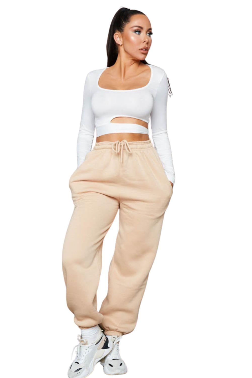 Femme Luxe Women's Stone Cuffed Joggers - Lizzie - 12