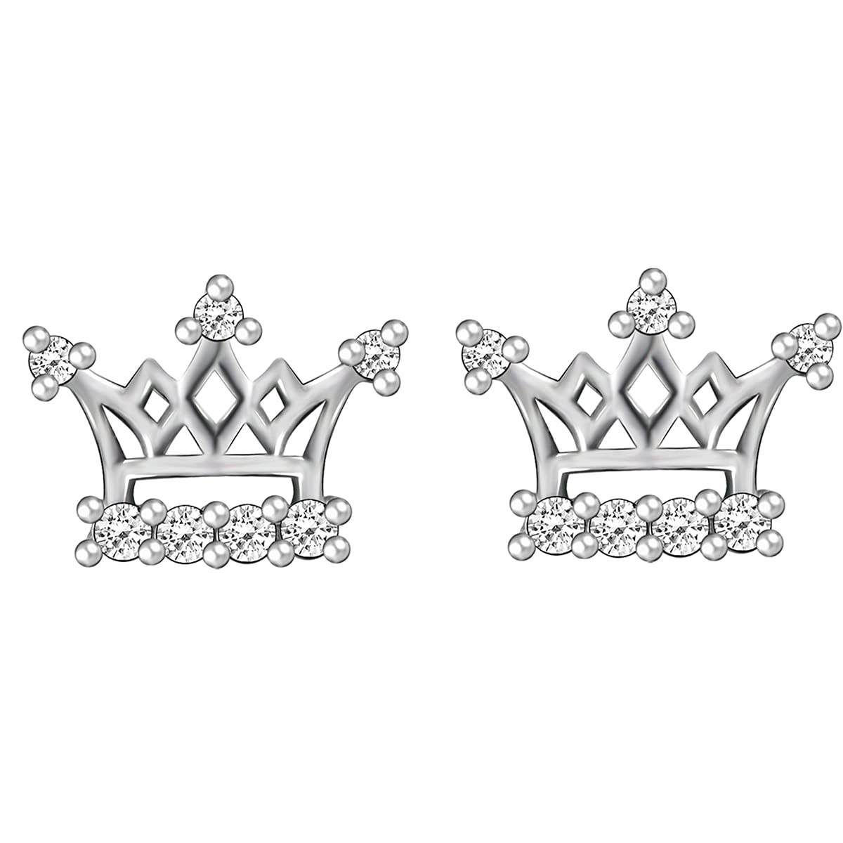 GIVA 925 Silver Zircon Sparkling Crown Earrings | Gifts for Girlfriend, Gifts for Women and Girls | With Certificate of Authenticity and 925 Stamp | 6 Month Warranty* (B09HCJ5MQ4) Amazon Price History, Amazon Price Tracker