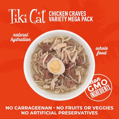 Image of Tiki Cat Wet Cat Food, Chicken Craves Mega Pack, 2.8 oz. Cans (36 Count)