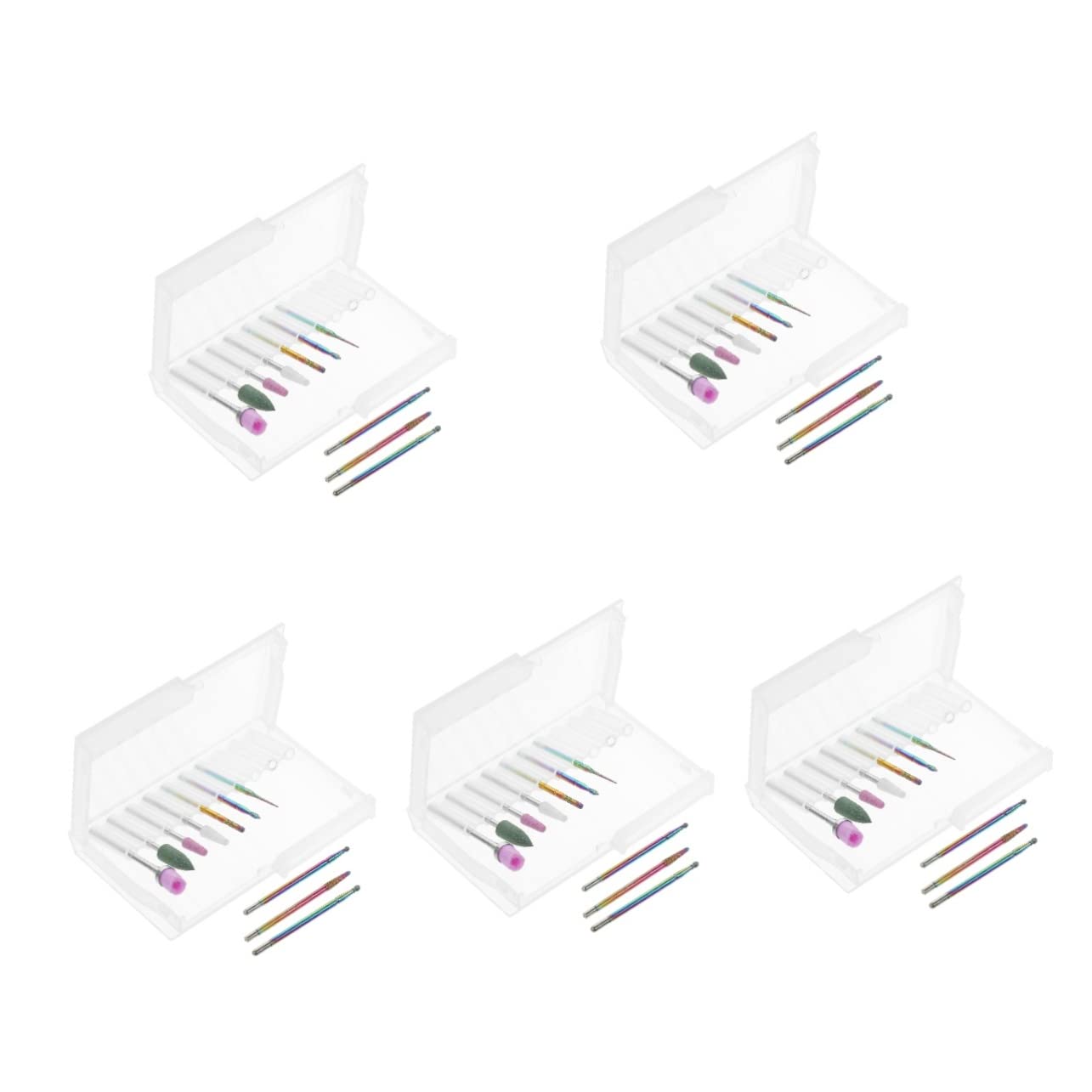 FOMIYES 50piezas Brocas De Taladro Para Uñas De Accesorios De Manicura Para Quitar Esmalte y Cutículas Brocas De Seguridad Para Taladro Eléctrico Compatible Uñas Acrílicas y Gel
