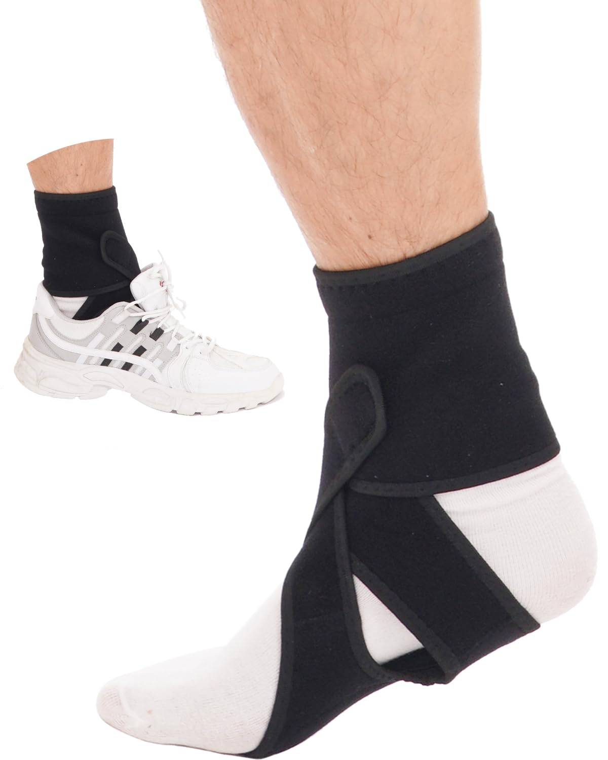 AFO Foot Drop Brace, Improve Walking Gait, Effective Relieve Pain, Adjustable Foot Orthosis Brace Support for Sleep, Plantar Fasciitis, Drop Foot Braces For Walking with Shoe (Beige, Right)