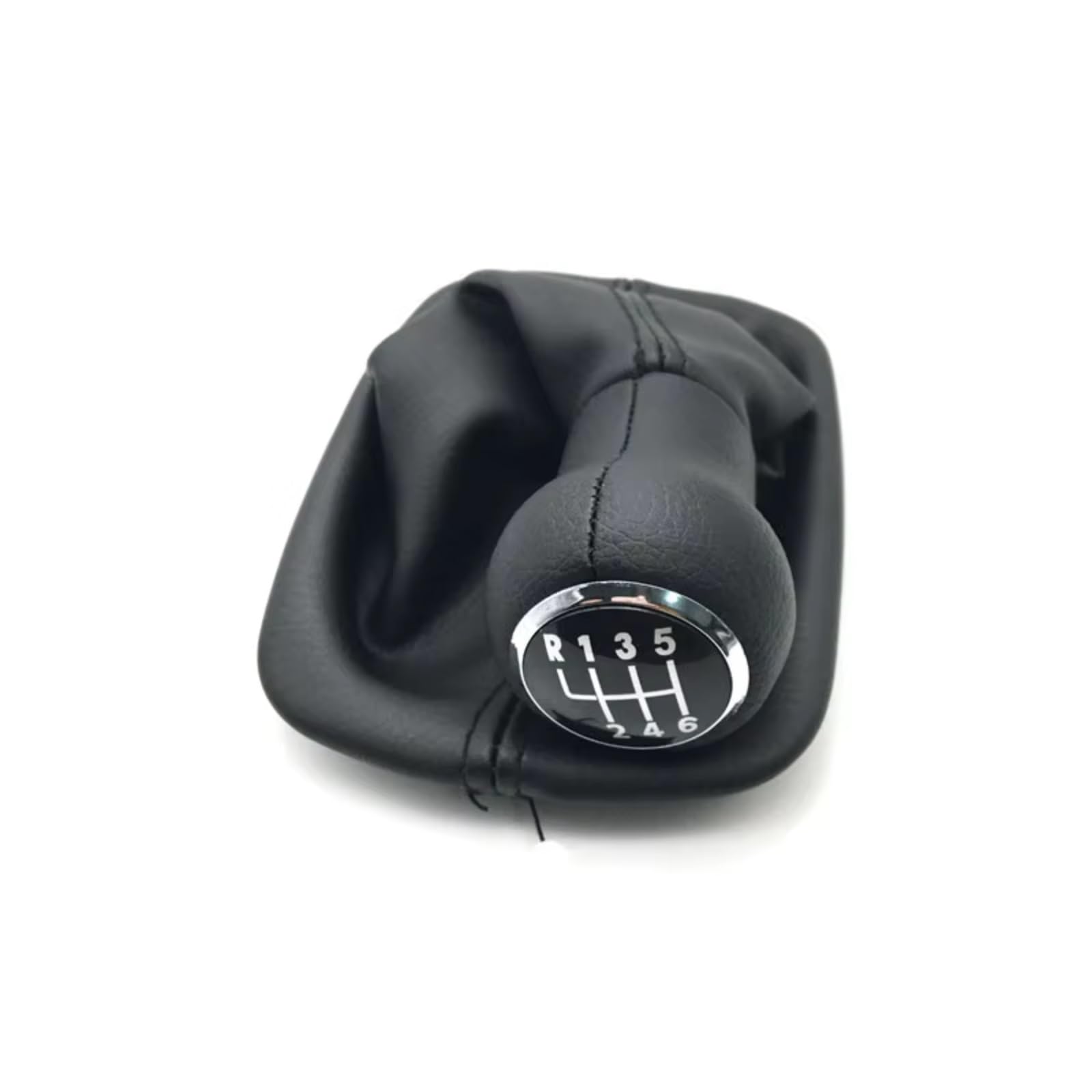 HILLAR Car Gear Stick Knob for A6 C5 1997 1998 1999 2000 2001 2002 2003 2004 Car Gear Shift Knob 5 Speed 6 Gear with Gaitor(6speed)