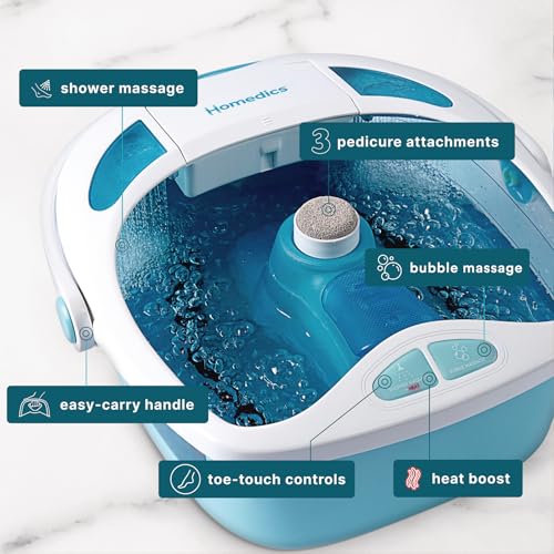 image for HoMedics Shower Bliss Foot Spa, Shower Massage Water Jets, Pedicure Ce
