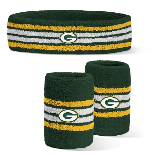Image of For Bare Feet NFL Officially Licensed Team Logo Headband & Wristband Combo Pack Team Color OSFM