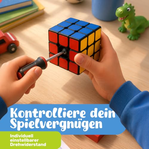 CUBIDI® Original Zauberwürfel 3x3 Klassisch - Typ Los Angeles. Speed Cube 3x3 mit optimierten Dreheigenschaften. Hochwertiger Magic Cube… – Ansicht 4