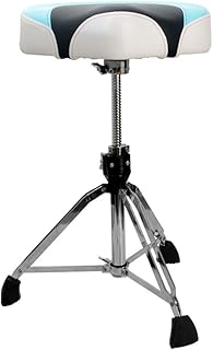 Zavddy Sillín de Batería Drum Throne Universal for sillas de Tambor Doble Brazo de la Motocicleta del Estilo de Altura Ajustable Guitarra de la música del Teclado de Piano Presidente Trono