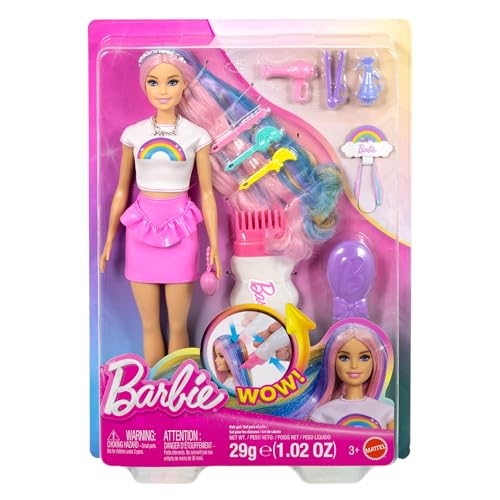 Poupée Barbie JJP07 – Chevelure Arc-en-Ciel avec 12 Accessoires - vue 7