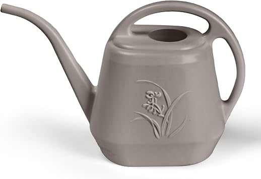 Hand Plastic Watering Can - Coffee Color - 1 Gallon