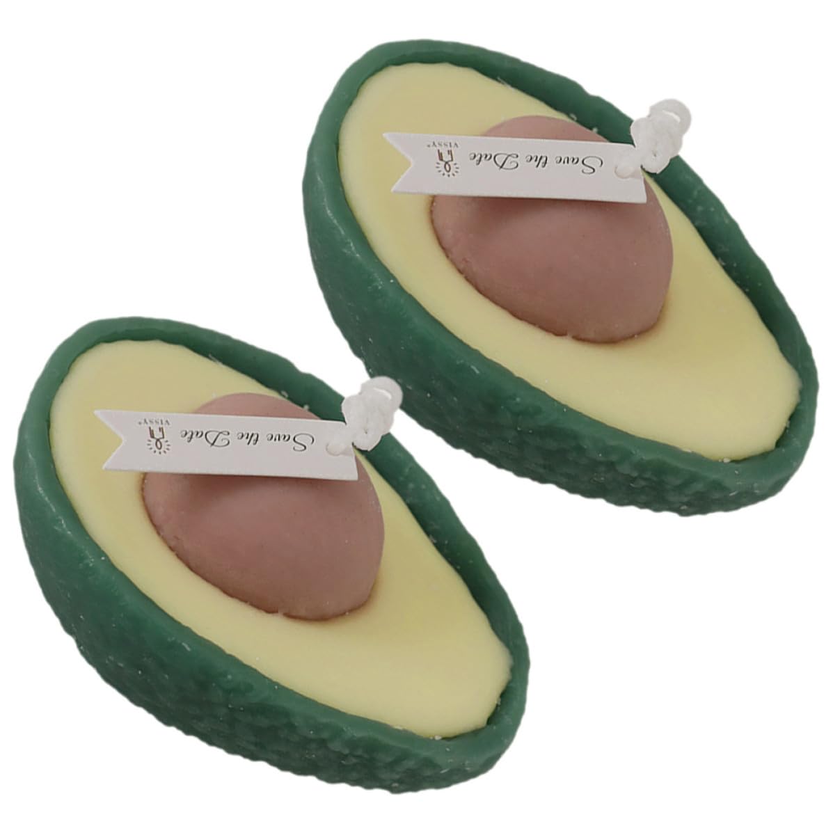 Alipis Scented Candles for Avocados Shaped and 2pcs with Amenable Scents Smoke-Free Decorative Candle Set Bedroom Use Desk Decoration