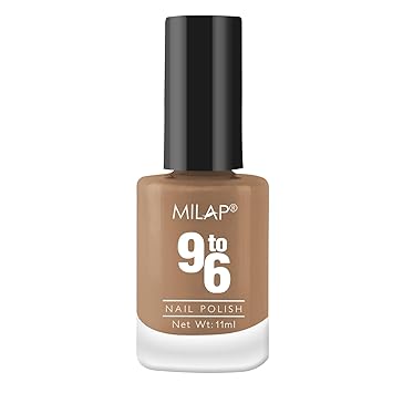 Milap 9to6 Nail Polish, Super Stay Nail Polish, Quick-dry Formula, Available in Wide Range of Nail Paints, Smooth & Perfect Finish Nail Polish, Free From Harmful chemicals, 11 ML [Shade -82]