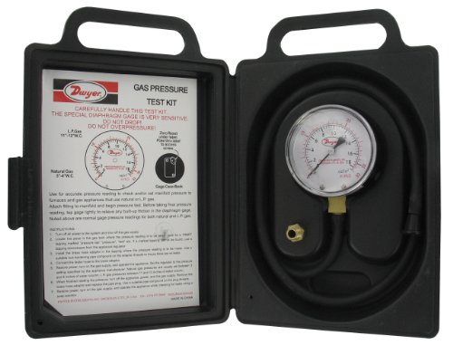 Dwyer Low Pressure Gas Test Kit, LPTK-01, 0-15" w.c, 0-8.6 oz/in2