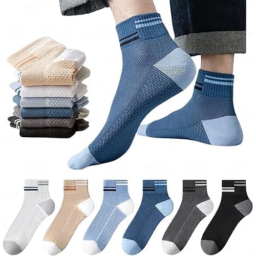 DME SALES 6 Pair Cotton Ankle Length Socks for Men & Women – Soft Breathable Socks – Stretchable, Durable, Skin-Friendly Casual Socks for Daily Use, Gym, Sports & Office Wear DFSS6-1