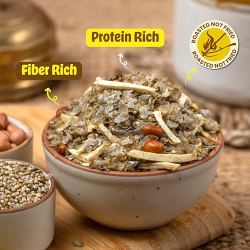 Image of GO LIFE Ragi & Bajra Namkeen Pack Of 2 (200 Gms) | Ready To Eat | Roasted Not Fried | Rich In Protein,Fibre,Complex Carbs, Wholesome Snacking | Healthy,Tasty,Millety