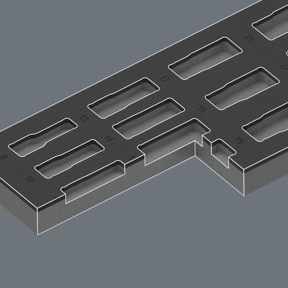 Wkładka piankowa 9728 z zestawem kluczy nasadowych Zyklop B 3/8" Impaktor Deep Set 1, 15 części