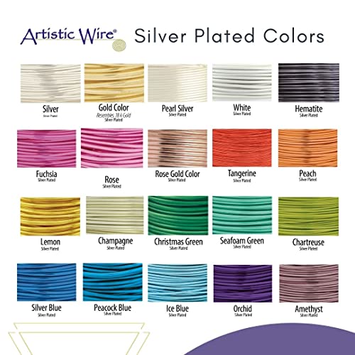 Image of Artistic Wire, 26 Gauge Silver Plated Tarnish Resistant Colored Copper Craft Jewelry Wrapping Wire, Peach, 30 yd