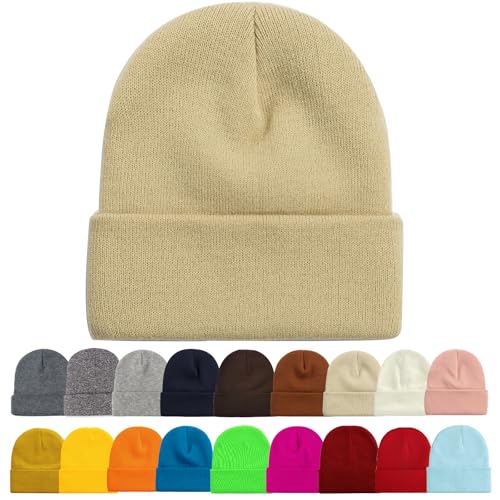 Image of ZOORON 1&2 Pack Beanie for Men Women Slouchy Beanie Hats Winter Knit Caps Soft Ski Hat Unisex