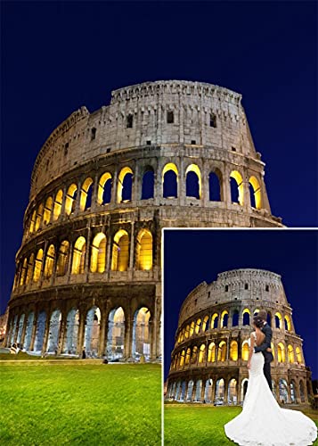 Aofoto 6X8Ft Artistic Backdrops Girl Photography Background Italian Ancient Roman Colosseum Ruins Holiday Travel Adult Toddler Boy Portrait Scene European Night Studio Props Video Kid Photo Shoot #TOP1
