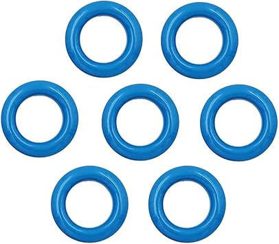 Metal Eyelets Grommet Hole Ring with Washer,Blue,12mm 40PCS