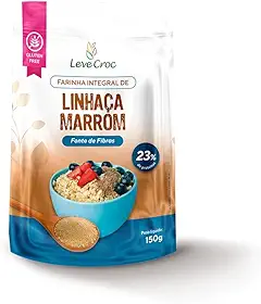 Farinha Integral de Linhaça Marrom 150g - Leve Croc - Sem Glúten