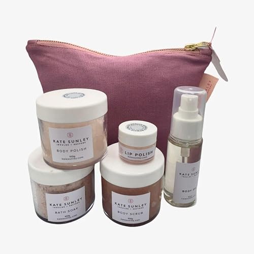 Starter + Travel Pack, mini beauty starter pack with cotton travel bag, mini lip polish,Mini - Body Polish & Body Oil,Mini- Bath Soak,Mini- Body Scrub;Mini- Lip Polish