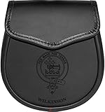 Hand Made in Scotland I Luv LTD Wilkinson Leather Day Sporran Scottish Clan Crest
