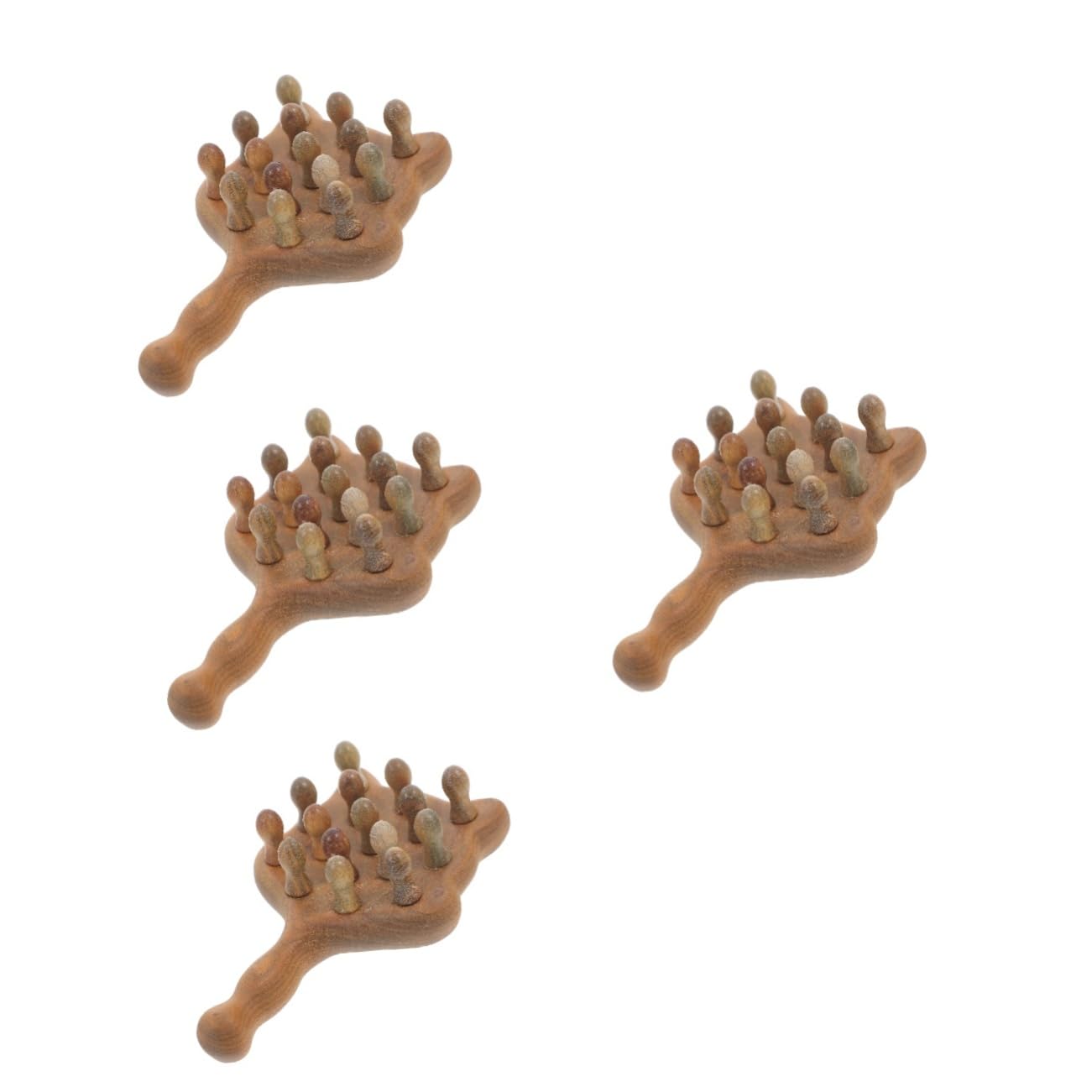 SHERCHPRY 4 Stück Massagekammsandelholzkamm Massage Kopfhautpinsel Zahn Massage-tools Kopfhautmassagegerät Für Die Dusche Haar Kopfhautmassagegerät Kopfhautkamm Massieren