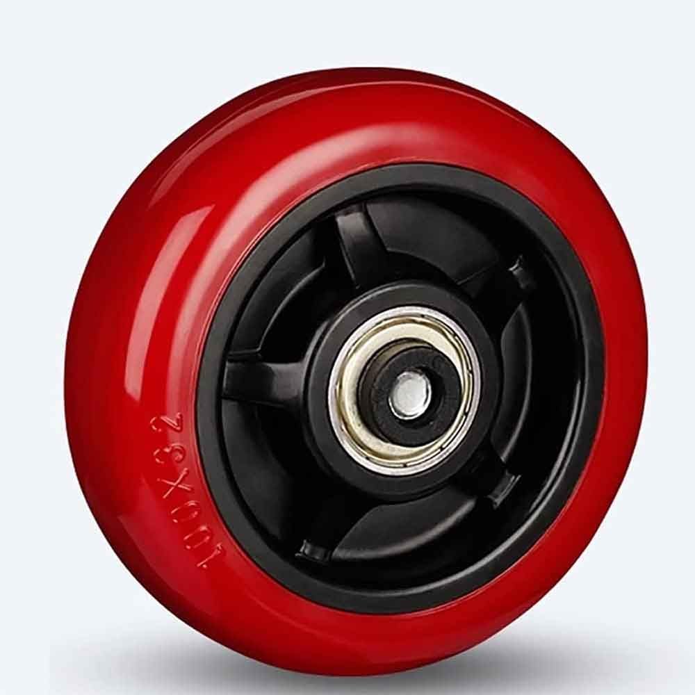 PU Rotelle Universali con Freno Ruote Girevoli con M16*80mm Perno Filettato Rotelle Pesanti Silenziose Rotelle Pivotanti orientabili 360° Capacità di Carico 450kg (Color : Swivel, Size : 4i
